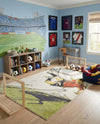 Wonder Tykes Collection Area Rug -  Mirage Rectangle Gray  lifestyle 7