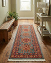 Persian Elegance Collection Area Rug -  Bushehr Runner Light Blue  lifestyle 67