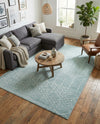 Marrakesh Lattice Collection Area Rug - Casablanca (Aqua) Rectangle Aqua  lifestyle 6