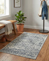 Coastal Manor Collection Area Rug -  Marina Rectangle Blue Gray  lifestyle 31