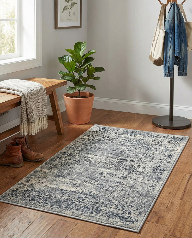 Coastal Manor Collection Area Rug -  Marina Rectangle Blue Gray  lifestyle 31