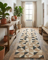 Benares Handwoven Jute Collection Area Rug -  Sarnath Runner Beige and Black  lifestyle 36