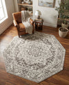 Georgetown Rugs Collection Area Rug - Dupont (White) Octagon White  lifestyle 56