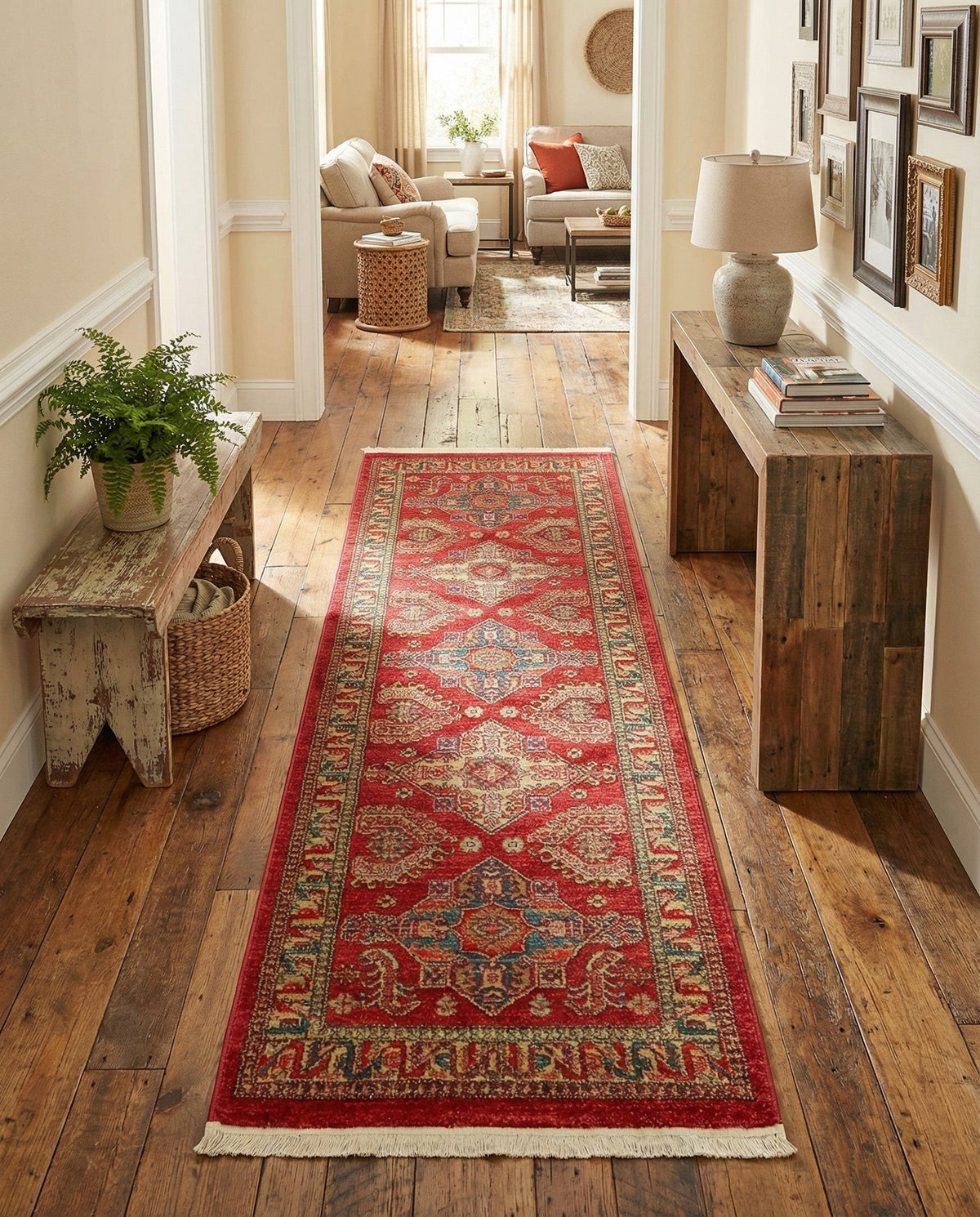 Persian Elegance Collection Area Rug -  Ardabil Runner Red  lifestyle 47