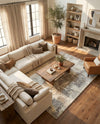 Cozy Haven Shag Collection Area Rug -  Tranquility (Khaki) Rectangle Khaki  lifestyle 17
