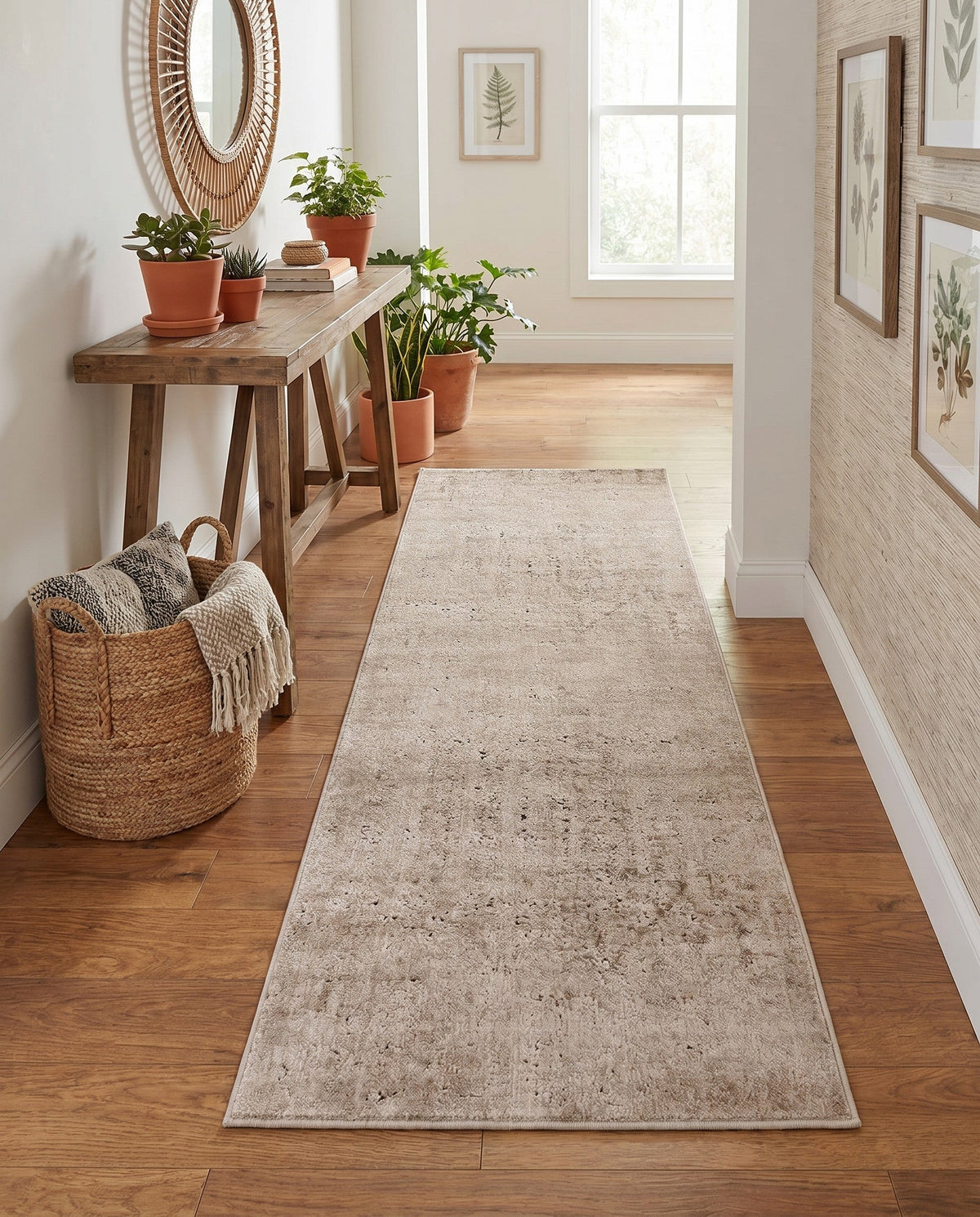 Coastal Manor Collection Area Rug -  Wavecrest Runner Beige  lifestyle 148
