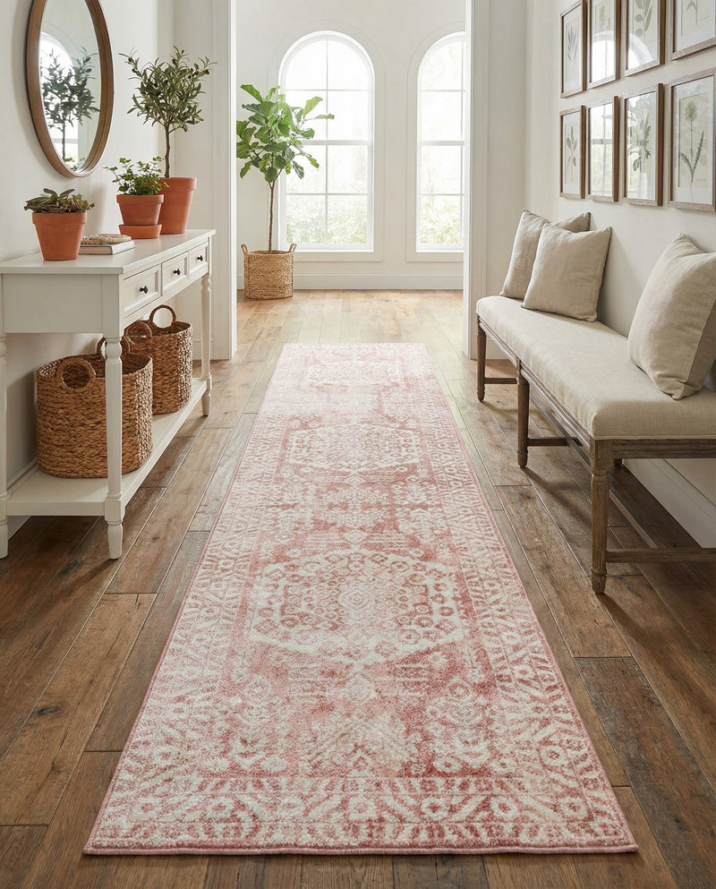 Cambridge Classics Collection Area Rug -  Pembroke (Pink) Runner Pink  lifestyle 73