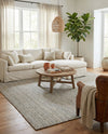 Woven Seaside Jute Collection Area Rug - Savannah (Gray) Rectangle Gray  lifestyle 13