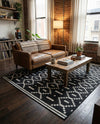 Copenhagen Edge Collection Area Rug -  Tivoli Rectangle Black  lifestyle 25