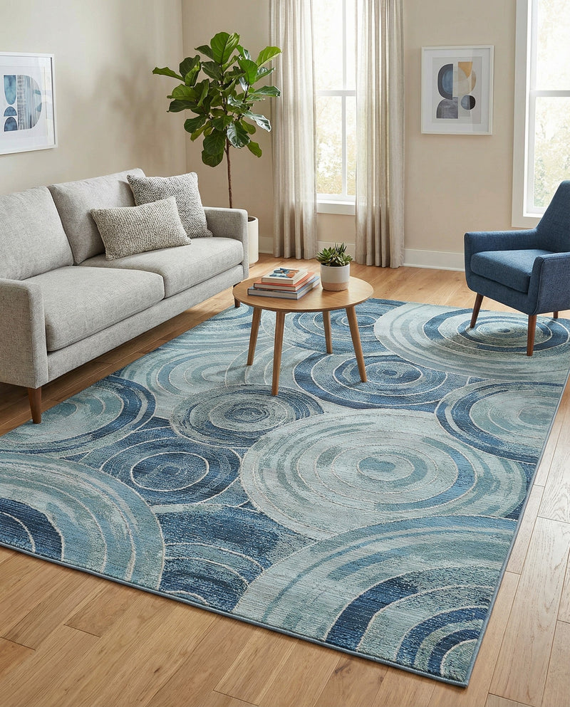 Urban Terrace Collection Area Rug -  Parkside Rectangle Light Blue  lifestyle 5