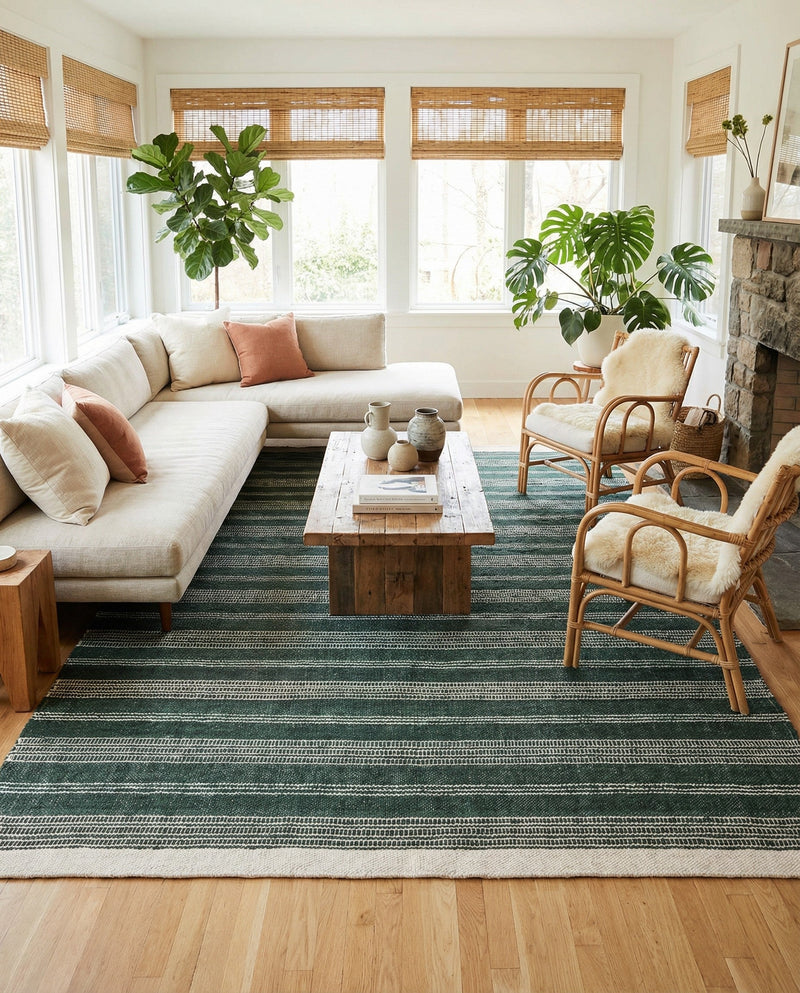 Marina Collection Area Rug - Marina Rectangle Hunter Green  lifestyle 52