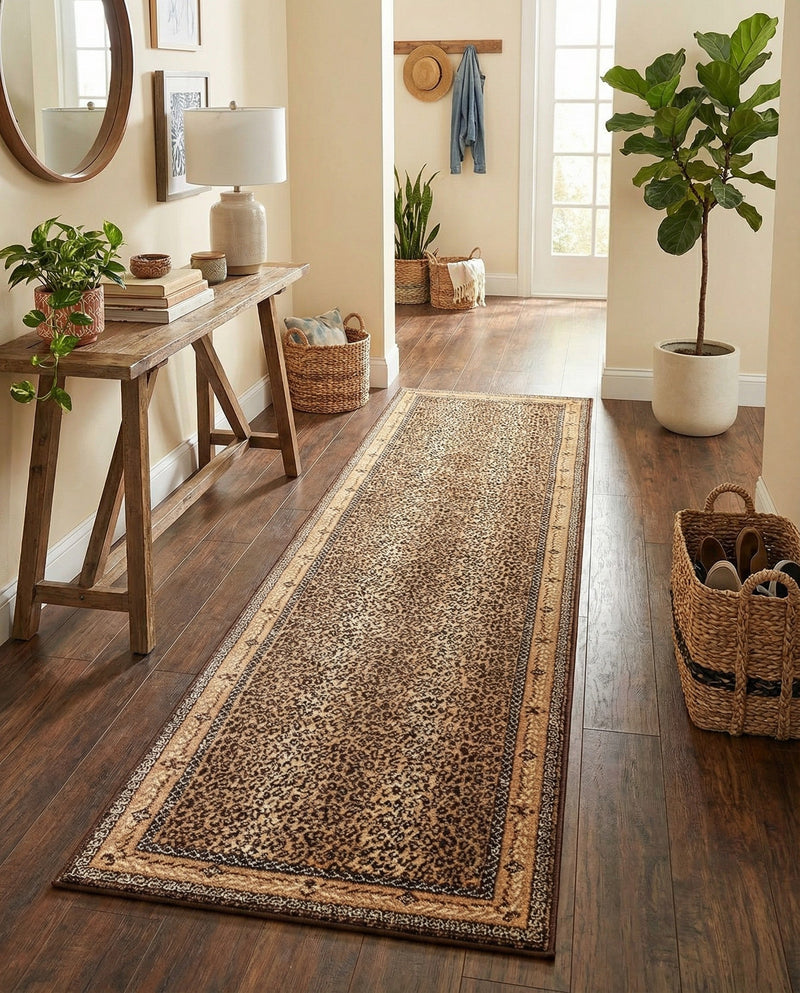 Savannah Sojourn Collection Area Rug -  Limpopo Runner Brown  lifestyle 35