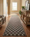 Lattice Gardens Collection Area Rug -  Bloomfield (Chocolate Brown) Runner Chocolate Brown  lifestyle 67