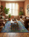 Caribbean Cove Collection Area Rug -  Mustique Rectangle Navy Blue  lifestyle 26