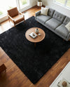 Eternal Plush Oasis Collection Area Rug -  Tranquility (Onyx Black) Square Onyx Black  lifestyle 36