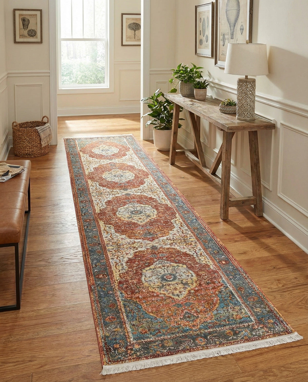 Caribbean Breeze Collection Area Rug -  Vieques Runner Rust Red  lifestyle 197