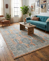 Seville Stripes Collection Area Rug -  Granada (Brick Red) Rectangle Brick Red  lifestyle 22