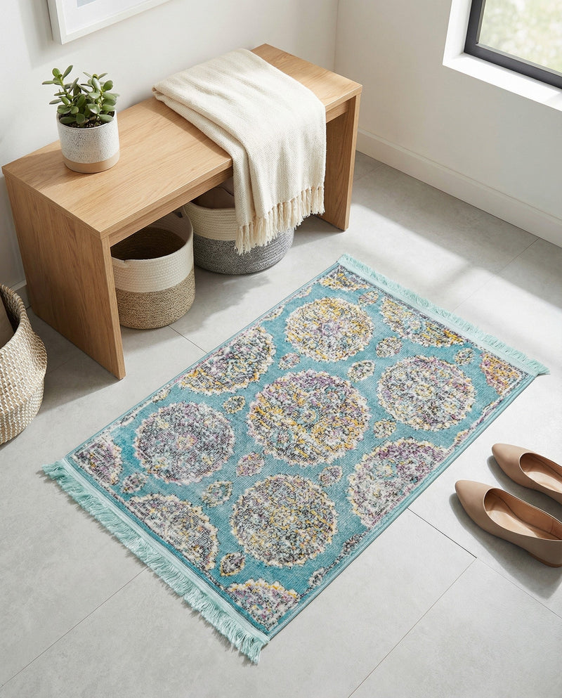 Arcadia Rugs Collection Area Rug -  Atlantis (Blue) Rectangle Blue  lifestyle 21