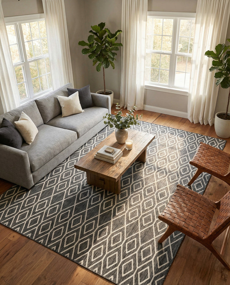 Urban Oasis Rugs Collection Area Rug -  Boulevard (Charcoal Gray) Rectangle Charcoal Gray  lifestyle 9