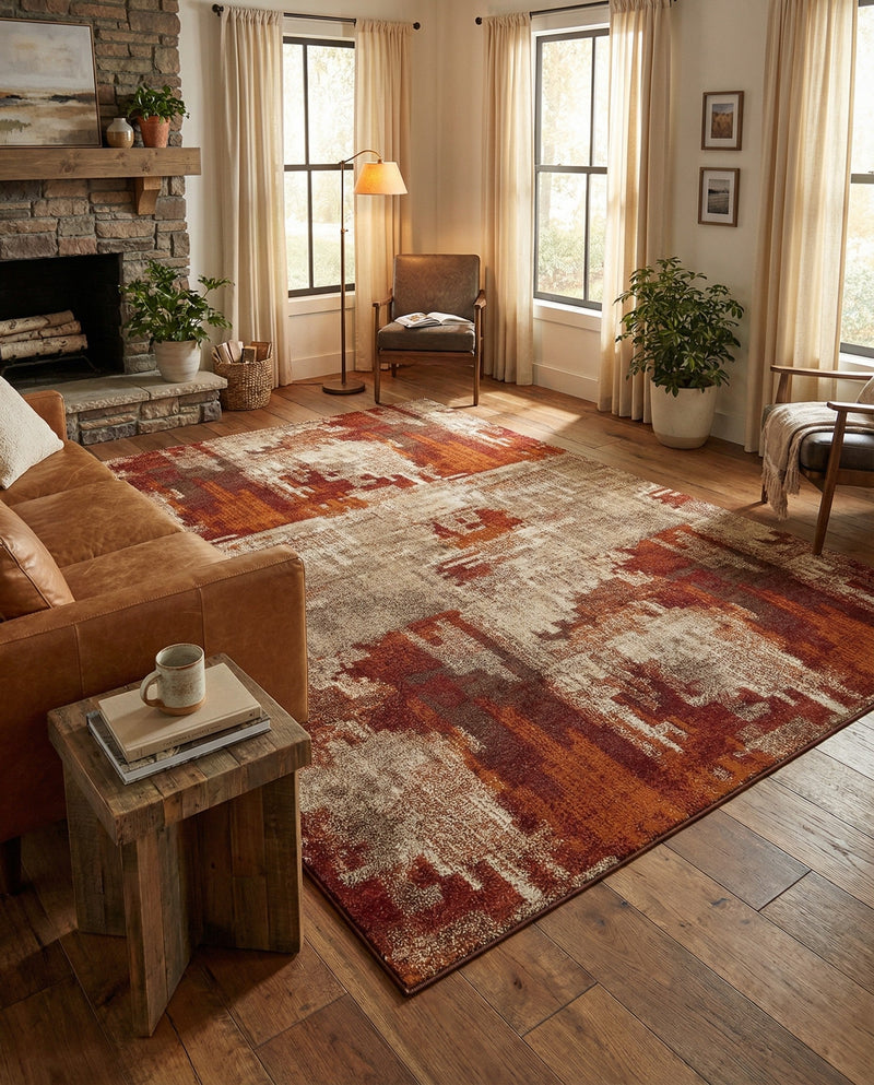 Autumn Meadow Collection Area Rug -  Goldentwine Rectangle Multi  lifestyle 7