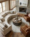 Savannah Hideaway Collection Area Rug - Savannah Round Light Brown Ivory  lifestyle 57