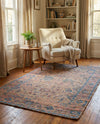 Savannah Threads Collection Area Rug - Tybee Rectangle Peach pink  lifestyle 29