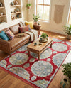 Arcadia Rugs Collection Area Rug -  Atlantis (Red) Rectangle Red  lifestyle 14