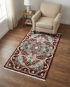 Persian Elegance Collection Area Rug -  Shiraz Rectangle Burgundy  lifestyle 64