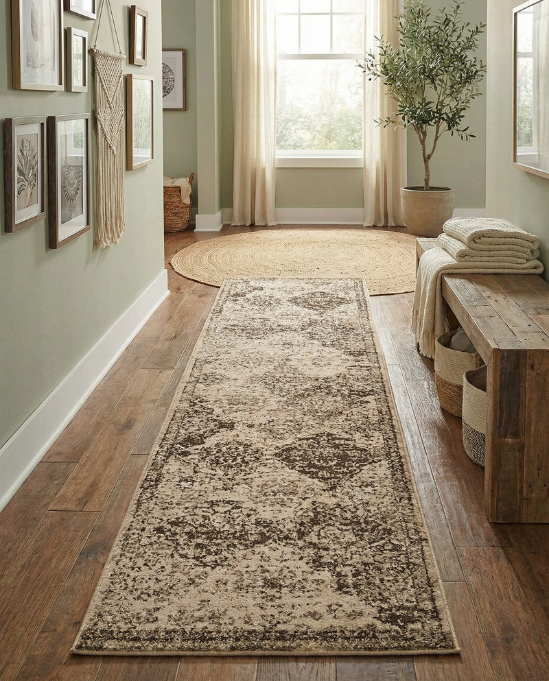 Gobi Sands Collection Area Rug -  Taklamakan Runner Beige  lifestyle 40