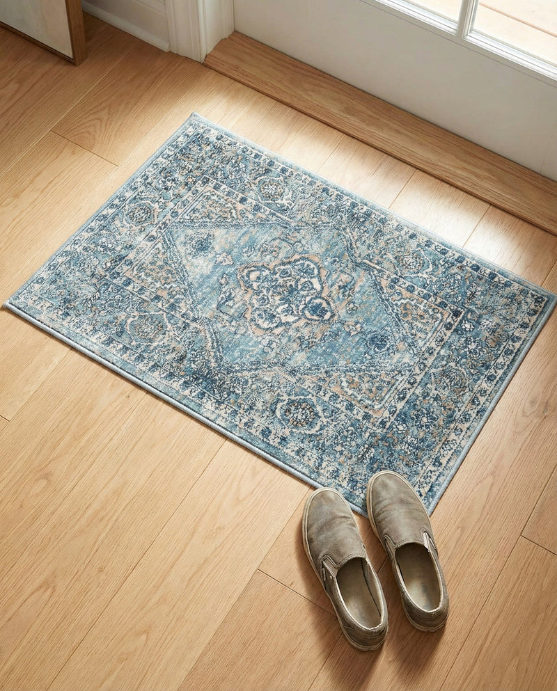 Coastal Haven Collection Area Rug -  Marina Rectangle Blue  lifestyle 14