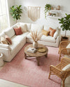 Marrakesh Lattice Collection Area Rug - Casablanca (Rose Pink) Rectangle Rose Pink  lifestyle 10