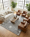 Copenhagen Edge Collection Area Rug -  Frederiksberg Rectangle Gray  lifestyle 17