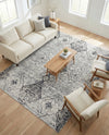 Aegean Elegance Washables Collection Area Rug -  Naxos Rectangle Black and White  lifestyle 53