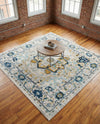 Parisian Elegance Collection Area Rug - Versailles (Gray) Square Gray  lifestyle 42