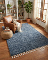 Cozy Cove Shag Collection Area Rug -  Harbor Rectangle Blue  lifestyle 42
