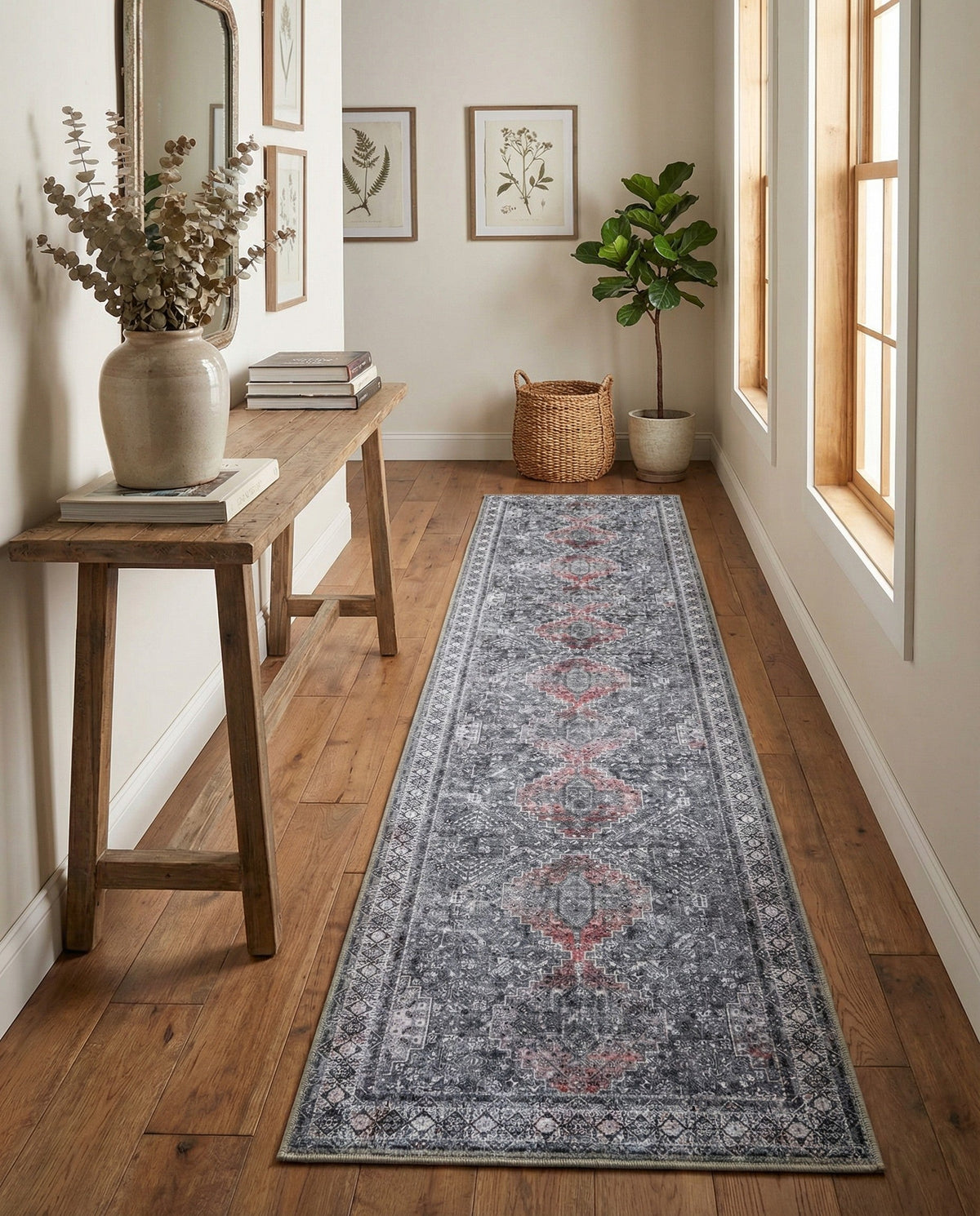 Heritage Elegance Collection Area Rug -  Uffizi Runner Gray  lifestyle 50