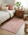 Marrakesh Lattice Collection Area Rug - Casablanca (Rose Pink) Rectangle Rose Pink  lifestyle 9