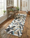 Thar Cotton Collection Area Rug -  Cochin Runner Blue  lifestyle 33