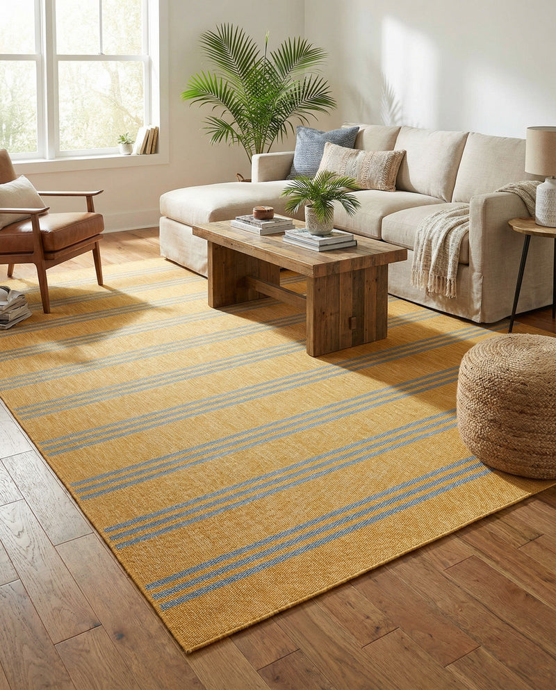 Urban Oasis Rugs Collection Area Rug -  District (Yellow and Aqua) Rectangle Yellow and Aqua  lifestyle 13