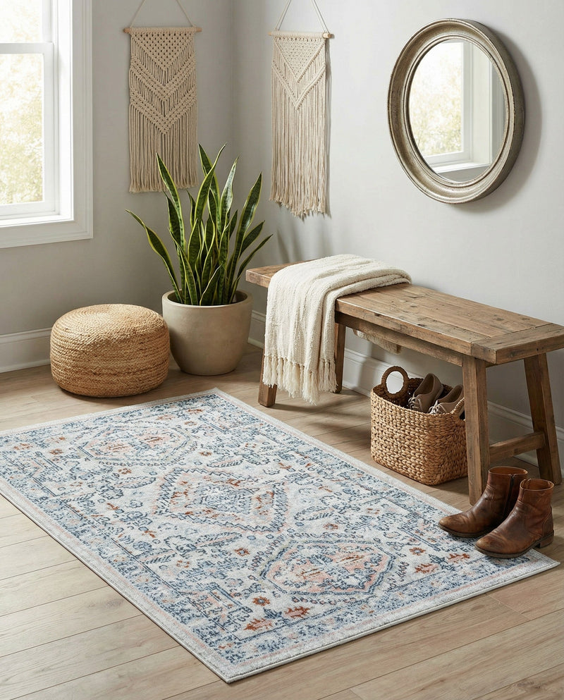 Aegean Elegance Washables Collection Area Rug -  Patmos Rectangle Ivory  lifestyle 20
