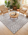 Marrakech Lattice Collection Area Rug - Medina (Light Gray) Square Light Gray  lifestyle 23