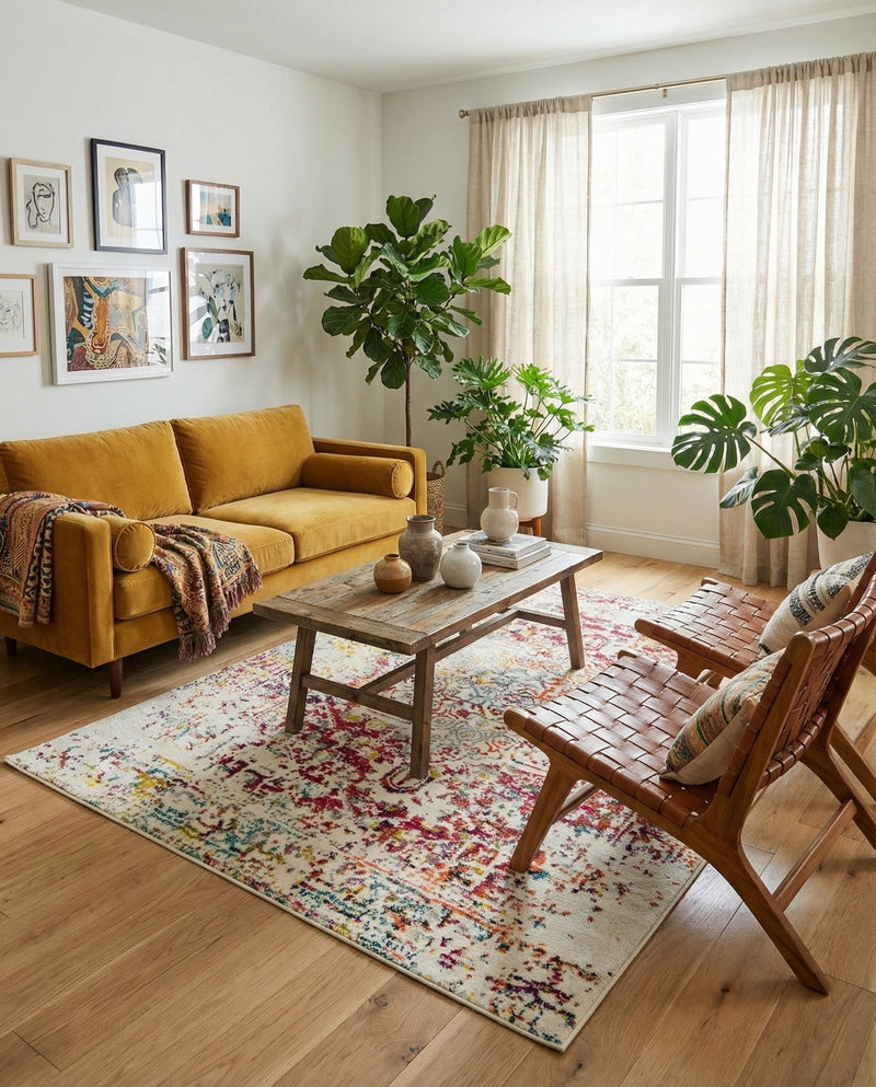 Georgetown Rugs Collection Area Rug - Dupont (Light Multi) Rectangle Light Multi  lifestyle 21