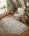 Marrakech Mosaic Collection Area Rug -  Tangier Octagon Black and White  lifestyle 47
