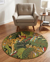 Seaside Blooms Collection Area Rug -  Sorrento Round Green  lifestyle 60