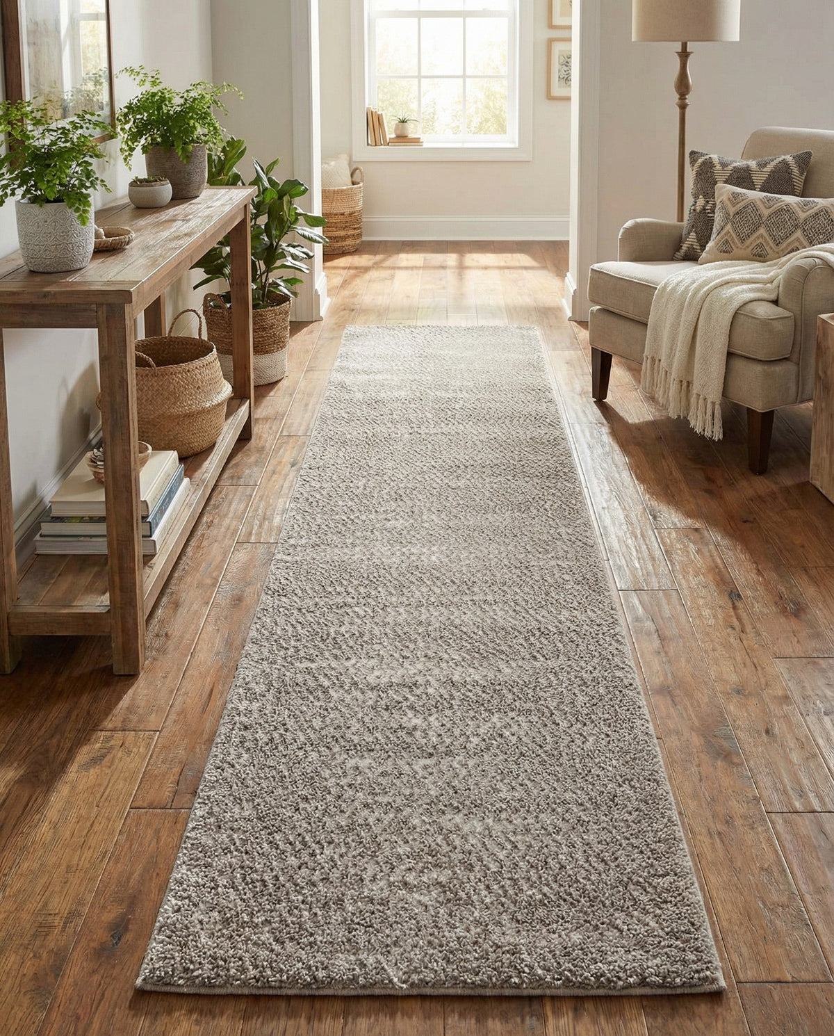 Sienna Collection Area Rug -  Verona Runner Cloud Gray  lifestyle 163