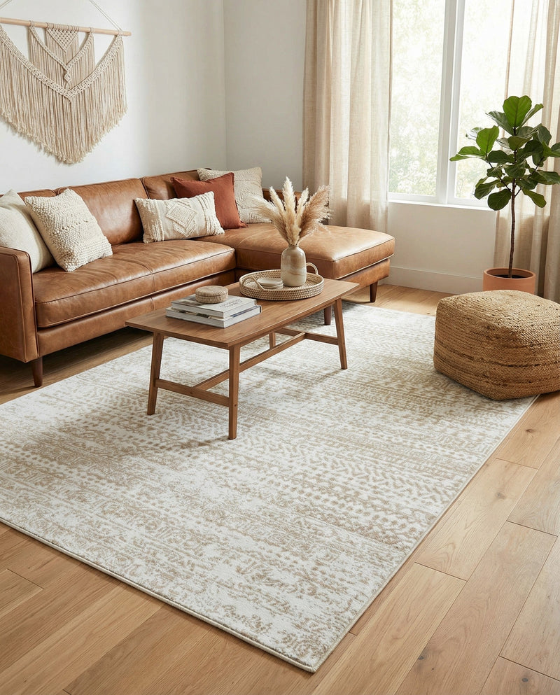 Sanctuary Retreat Collection Area Rug -  Refuge Rectangle Snow White  lifestyle 20