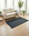 Savannah Weave Collection Area Rug - Serengeti Rectangle Navy Blue  lifestyle 15