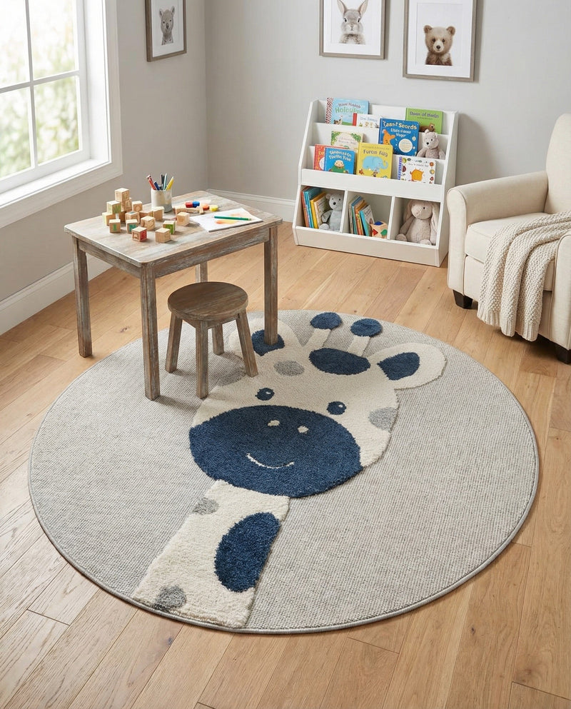 Wonder Tykes Collection Area Rug -  Wonderland Round Gray  lifestyle 42