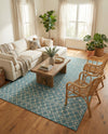Savannah Pergola Collection Area Rug -  Pergola (Teal) Rectangle Teal  lifestyle 19
