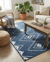 Copenhagen Edge Collection Area Rug -  Frederiksberg Rectangle Blue  lifestyle 10
